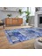 Dijital Baskılı Kaymaz Taban Yıkanabilir Patchwork Yolluk Salon Halısı, V-Patchwork-18-Mavi, 2