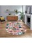 Dijital Baskılı Kaymaz Yıkanabilir Oval Patchwork Yolluk Salon Halısı, V-O-Patchwork-14-Renkli, 1