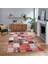 Dijital Baskılı Kaymaz Taban Yıkanabilir Patchwork Yolluk Salon Halısı, V-Patchwork-03-Kırmızı, 1