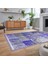 Dijital Baskılı Kaymaz Taban Yıkanabilir Patchwork Yolluk Salon Halısı, V-Patchwork-17-Mavi, 2