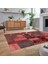 Dijital Baskılı Kaymaz Taban Yıkanabilir Patchwork Yolluk Salon Halısı, V-Patchwork-16-Kırmızı, 2