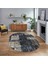 Dijital Baskılı Kaymaz Yıkanabilir Oval Patchwork Yolluk Salon Halısı, V-O-Patchwork-05-Mavi, 1