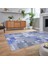 Dijital Baskılı Kaymaz Taban Yıkanabilir Patchwork Yolluk Salon Halısı, V-Patchwork-20-Mavi, 2