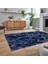Dijital Baskılı Kaymaz Taban Yıkanabilir Patchwork Yolluk Salon Halısı, V-Patchwork-13-Mavi, 2