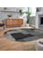 Dijital Baskılı Kaymaz Yıkanabilir Oval Patchwork Yolluk Salon Halısı, V-O-Patchwork-15-Gri, 2