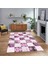 Dijital Baskılı Kaymaz Taban Yıkanabilir Patchwork Yolluk Salon Halısı, V-Patchwork-19-Pembe, 1