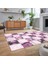 Dijital Baskılı Kaymaz Taban Yıkanabilir Patchwork Yolluk Salon Halısı, V-Patchwork-19-Pembe, 2