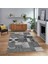 Dijital Baskılı Kaymaz Taban Yıkanabilir Patchwork Yolluk Salon Halısı, V-Patchwork-16-Gri, 1