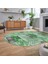 Dijital Baskılı Kaymaz Yıkanabilir Oval Patchwork Yolluk Salon Halısı, V-O-Patchwork-18-Yeşil, 2