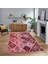 Dijital Baskılı Kaymaz Taban Yıkanabilir Patchwork Yolluk Salon Halısı, V-Patchwork-08-Kırmızı, 1