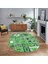 Dijital Baskılı Kaymaz Yıkanabilir Oval Patchwork Yolluk Salon Halısı, V-O-Patchwork-11-Yeşil, 1