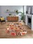 Dijital Baskılı Kaymaz Yıkanabilir Oval Patchwork Yolluk Salon Halısı, V-O-Patchwork-11-Renkli, 1