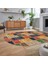 Dijital Baskılı Kaymaz Yıkanabilir Oval Patchwork Yolluk Salon Halısı, V-O-Patchwork-07-Renkli, 2