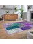 Dijital Baskılı Kaymaz Taban Yıkanabilir Patchwork Yolluk Salon Halısı, V-Patchwork-01-Mor, 2