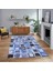 Dijital Baskılı Kaymaz Taban Yıkanabilir Patchwork Yolluk Salon Halısı, V-Patchwork-14-Mavi, 1