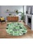 Dijital Baskılı Kaymaz Yıkanabilir Oval Patchwork Yolluk Salon Halısı, V-O-Patchwork-14-Yeşil, 1