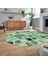 Dijital Baskılı Kaymaz Yıkanabilir Oval Patchwork Yolluk Salon Halısı, V-O-Patchwork-14-Yeşil, 2