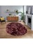 Dijital Baskılı Kaymaz Yıkanabilir Oval Patchwork Yolluk Salon Halısı, V-O-Patchwork-13-Kırmızı, 1