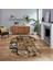Dijital Baskılı Kaymaz Yıkanabilir Oval Patchwork Yolluk Salon Halısı, V-O-Patchwork-12-Kahve, 1