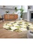 Dijital Baskılı Kaymaz Yıkanabilir Oval Patchwork Yolluk Salon Halısı, V-O-Patchwork-19-Sarı, 2