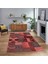 Dijital Baskılı Kaymaz Taban Yıkanabilir Patchwork Yolluk Salon Halısı, V-Patchwork-16-Kırmızı, 1