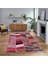 Dijital Baskılı Kaymaz Taban Yıkanabilir Patchwork Yolluk Salon Halısı, V-Patchwork-10-Kırmızı, 1
