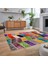 Dijital Baskılı Kaymaz Taban Yıkanabilir Patchwork Yolluk Salon Halısı, V-Patchwork-10-Renkli, 2