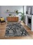 Dijital Baskılı Kaymaz Taban Yıkanabilir Patchwork Yolluk Salon Halısı, V-Patchwork-06-Gri, 1