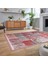 Dijital Baskılı Kaymaz Taban Yıkanabilir Patchwork Yolluk Salon Halısı, V-Patchwork-17-Kırmızı, 2