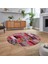 Dijital Baskılı Kaymaz Yıkanabilir Yuvarlak Patchwork Mutfak Salon Halısı, V-Y-Patchwork-10-Kırmızı, 2