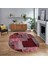 Dijital Baskılı Kaymaz Yıkanabilir Oval Patchwork Yolluk Salon Halısı, V-O-Patchwork-15-Kırmızı, 1