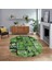 Dijital Baskılı Kaymaz Yıkanabilir Oval Patchwork Yolluk Salon Halısı, V-O-Patchwork-12-Yeşil, 1