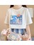 Y2K Kawaii Kore Tarzı Rabbit Beyaz T-Shirt 1