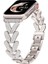 Apple Watch 41MM 40MM 38MM Serisi 9 8 7 6 5 Se Kadın Ince Metal Saat Kayışı Için Taşlı Kordon 1