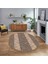 Dijital Baskılı Kaymaz Yıkanabilir Oval Jüt-Hasır Desen Mutfak Salon Halısı, V-O-Jüt-02-Kahve, 1