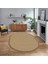 Dijital Baskılı Kaymaz Yıkanabilir Oval Jüt-Hasır Desen Mutfak Salon Halısı, V-O-Jüt-03-Kahve, 1