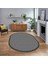 Dijital Baskılı Kaymaz Yıkanabilir Oval Jüt-Hasır Desen Mutfak Salon Halısı, V-O-Jüt-03-Gri, 1