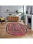Dijital Baskılı Kaymaz Yıkanabilir Oval Jüt-Hasır Desen Mutfak Salon Halısı, V-O-Jüt-05-Renkli, 1