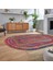 Dijital Baskılı Kaymaz Yıkanabilir Oval Jüt-Hasır Desen Mutfak Salon Halısı, V-O-Jüt-05-Renkli, 2