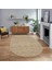 Dijital Baskılı Kaymaz Yıkanabilir Oval Jüt-Hasır Desen Mutfak Salon Halısı, V-O-Jüt-07-Kahve, 1