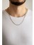 Minimal Stil 60 cm Gümüş Erkek Kolye 3