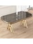 Afe Serisi 90X168 cm Lak Panel Antrasit İroni Gold Ayak Masa 1