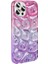 - Apple iPhone 15 Pro - Kılıf Simli 3D Desenli Hacar Kapak - Pembe-Mor 1