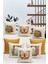 Flower/vintage Serisi Çift Tarafı Dijital Baskılı 8'li Kırlent Kılıfı Seti (Cushion Cover Set) 1