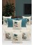 Flower/vintage Serisi Çift Tarafı Dijital Baskılı 8'li Kırlent Kılıfı Seti (Cushion Cover Set) 1