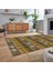 Dijital Baskılı Kaymaz Taban Yıkanabilir Modern Yolluk Mutfak Salon Halısı, V-Modern-19-Kahve, 2