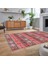 Dijital Baskılı Kaymaz Taban Yıkanabilir Modern Yolluk Mutfak Salon Halısı, V-Modern-19-Pembe, 2