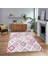 Dijital Baskılı Kaymaz Taban Yıkanabilir Modern Yolluk Mutfak Salon Halısı, V-Modern-66-Pembe, 1