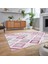Dijital Baskılı Kaymaz Taban Yıkanabilir Modern Yolluk Mutfak Salon Halısı, V-Modern-66-Pembe, 2