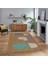 Dijital Baskılı Kaymaz Taban Yıkanabilir Modern Yolluk Mutfak Salon Halısı, V-MODERN-106-KAHVE, 1